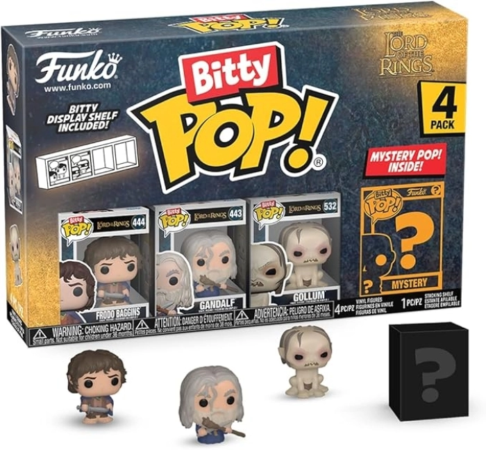 the lord of the rings - 4 pack 3cm - funko pop bitty: 1