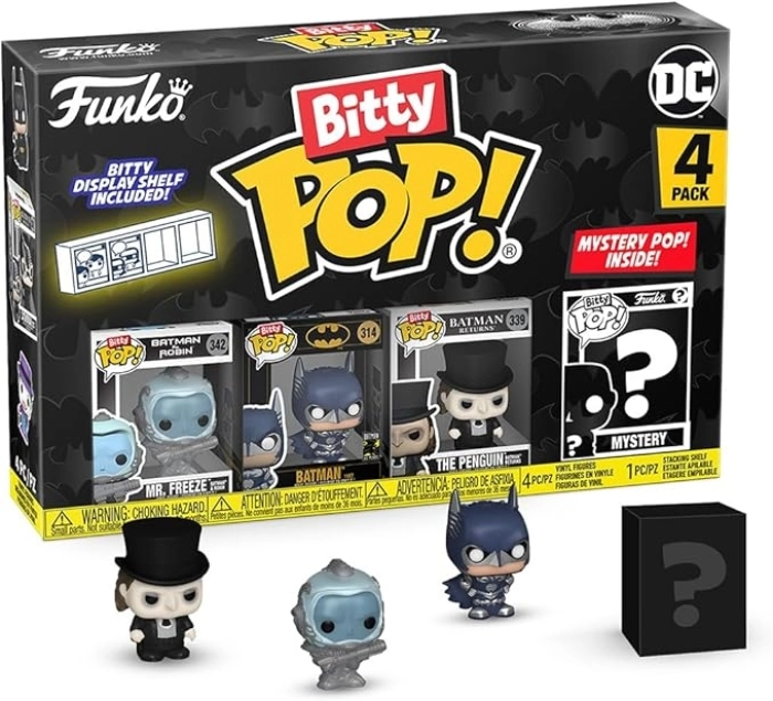 dc - batman 4 pack 3cm - funko pop bitty: 1