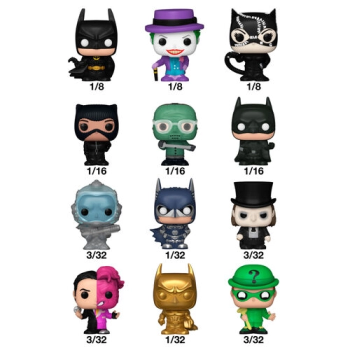 dc - batman 1 personaggio assortito 3cm - funko pop bitty: 2