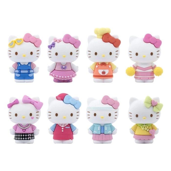 hello kitty - cute outfits series - mini-doll 5cm - personaggio assortito