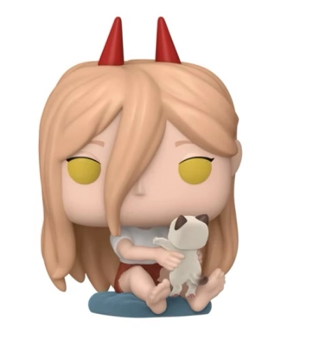 chainsaw man - power with meowy 9cm - funko pop! 1766