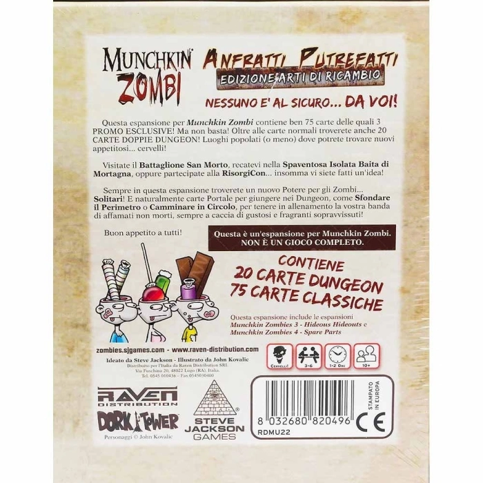 munchkin zombi - anfratti putrefatti - ed. arti di ricambio