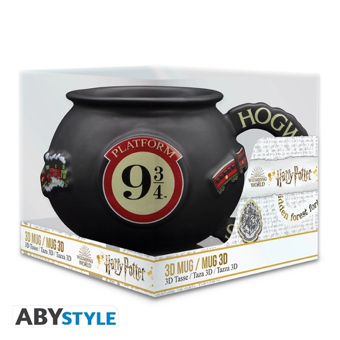 harry potter - tazza 3d 500ml - binario 9 3/4