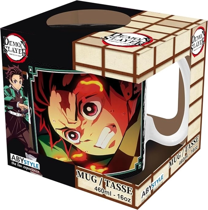 demon slayer - tazza 460ml - tanjiro nero & verde s2