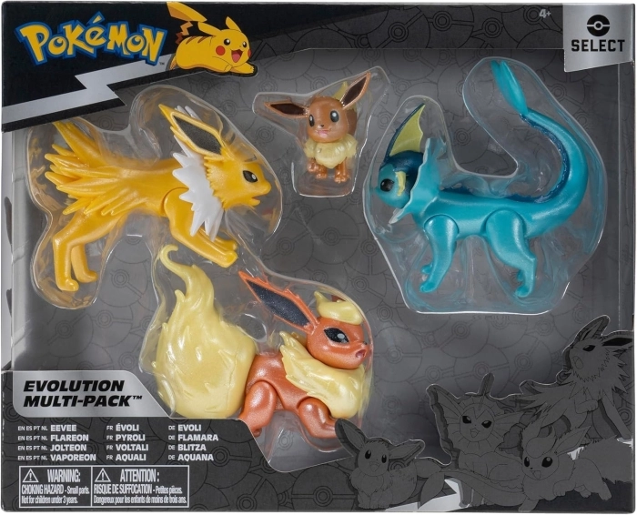 pokemon select - evolution multi-pack - eevee, jolteon, vaporeon, flareon