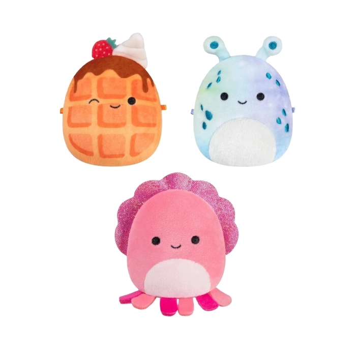 squishmallows - micromallows - confezione da 3 - wave 1 - personaggi assortiti
