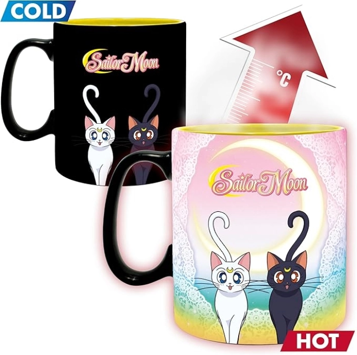 sailor moon - tazza termosensibile 460ml - gruppo: 4