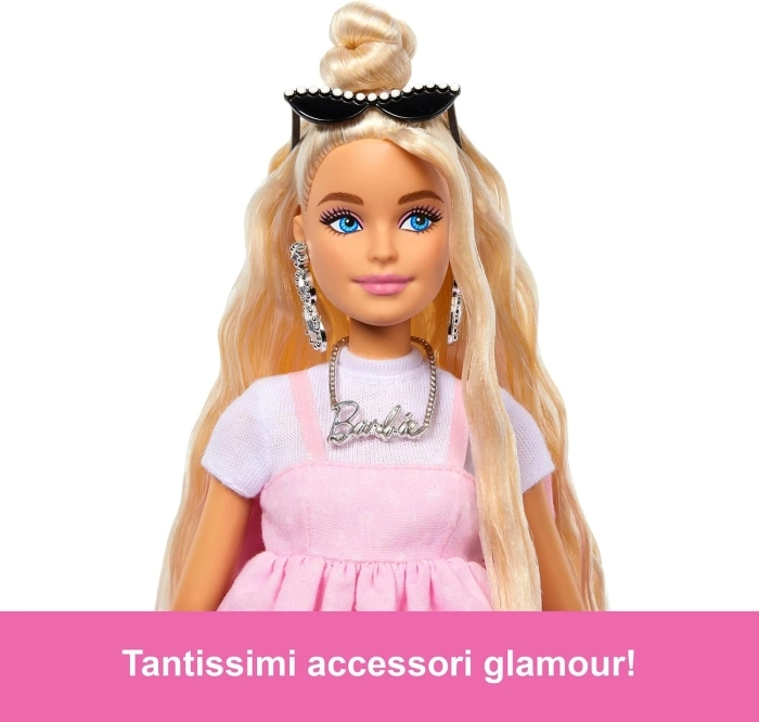barbie deluxe style - abito rosa pastello con fiocco