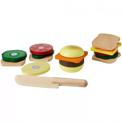set in legno preparazione sandwich - 17 pezzi