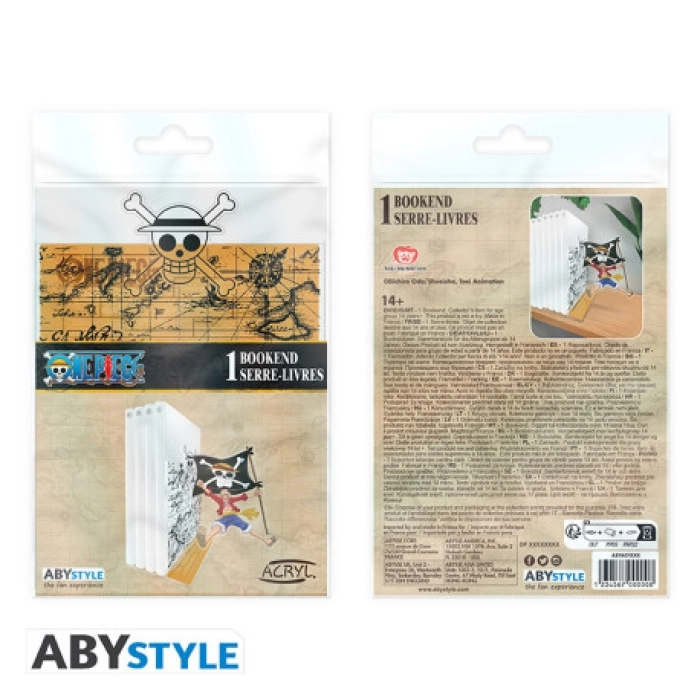 one piece - fermalibri in acrilico® - luffy con la sua bandiera: 2
