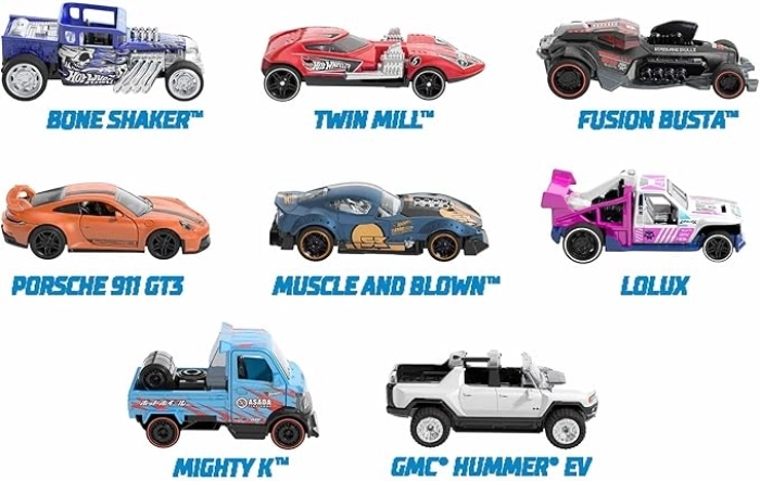 hot wheels - pull-back speeders - 1:43 - modello a retrocarica assortito: 2