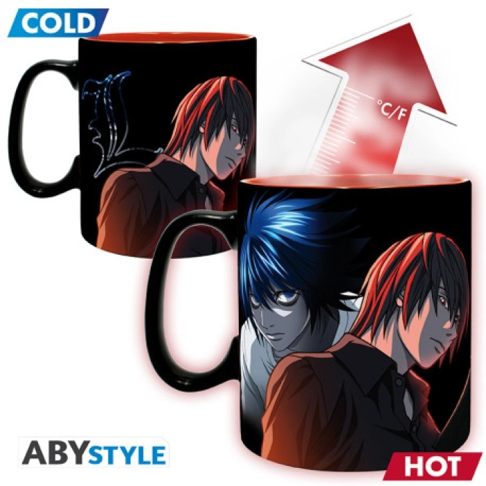 death note - tazza termosensibile 460ml - l & light: 2