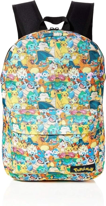 pokemon - zaino all-over print multicolore