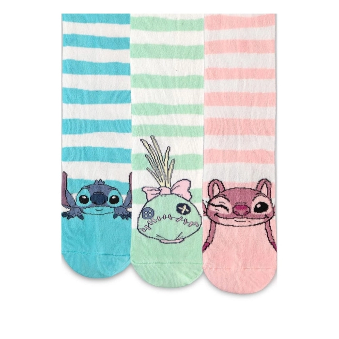 lilo & stitch - calzini (3 pack) 39/42 - stitch, angel e scrump
