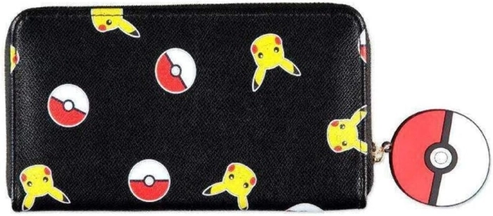 pokemon - portafoglio con zip - pikachu