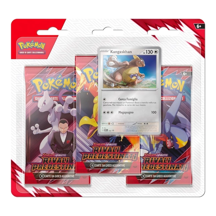 pokemon scarlatto e violetto rivali predestinati - blister 3 bustine + 1 card (ita)