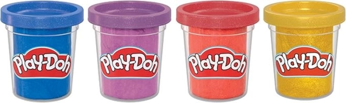 play-doh - 4 vasetti colori metallici