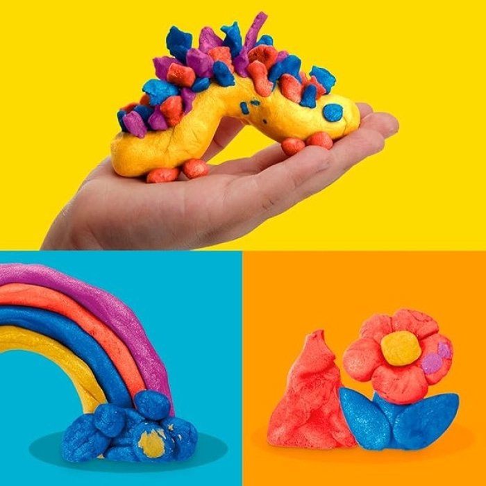 play-doh - 4 vasetti colori metallici