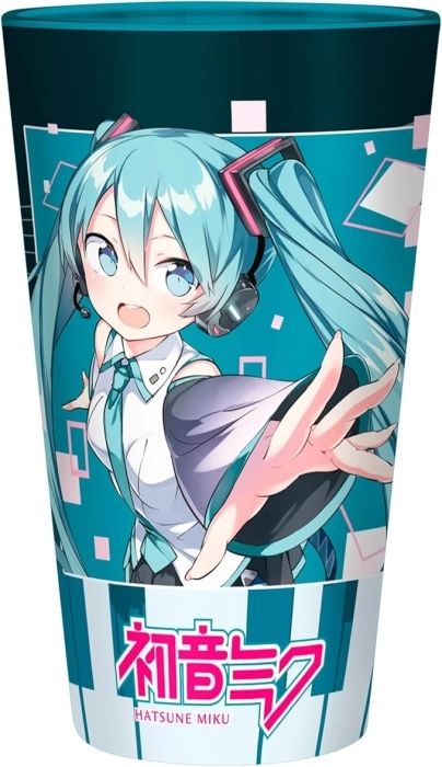 hatsune miku - bicchiere di vetro xxl 400ml - citta musicale