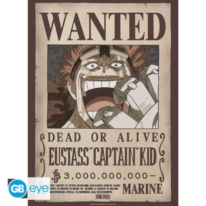 one piece - set 2 posters chibi 52x38cm - wanted law & kid