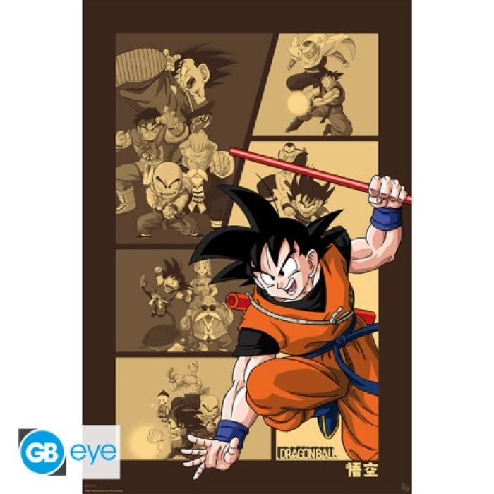 dragon ball - poster maxi 91.5x61cm - goku retro