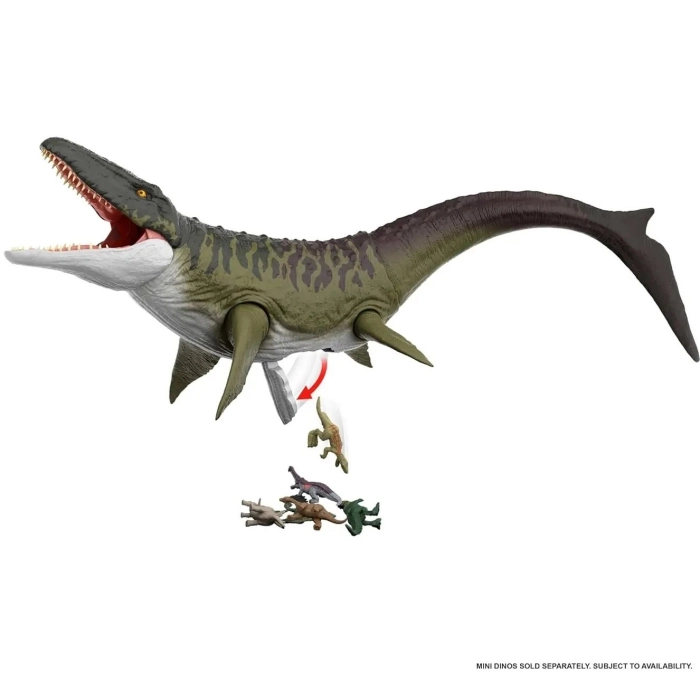 jurassic world rebirth - mosasauro supercolossale 100cm: 5