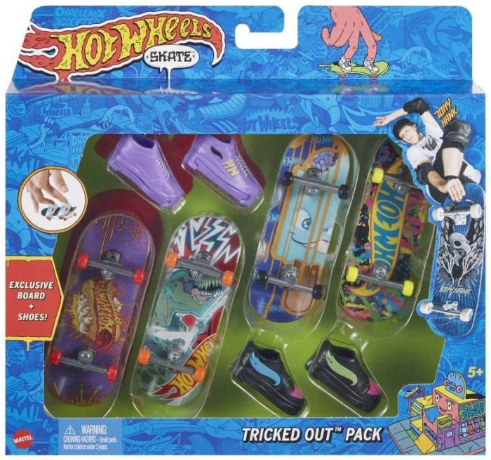hot wheels skate - confezione 4 skateboard - modello assortito: 2