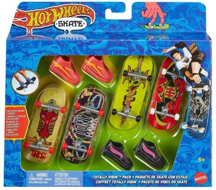 hot wheels skate - confezione 4 skateboard - modello assortito: 4
