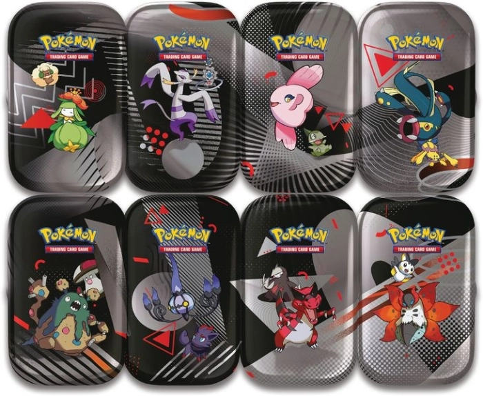 pokemon gcc - scarlatto e violetto luce nera e fuoco bianco - 1 mini tin da collezione assortita (ita)