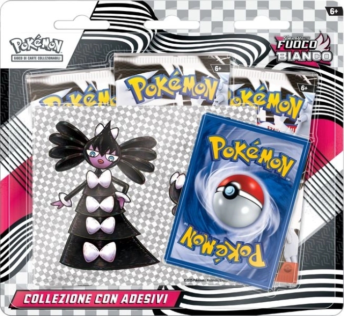 pokemon gcc - scarlatto e violetto fuoco bianco - collezione con adesivi gothitelle (ita)