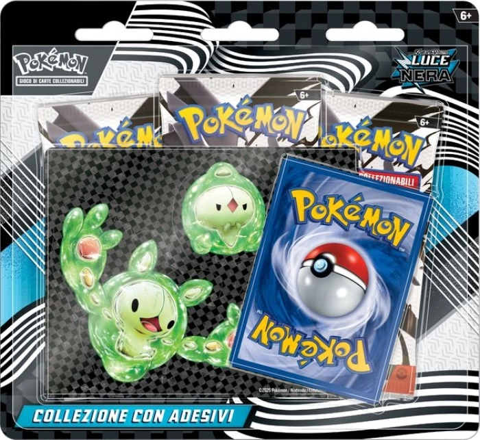 pokemon gcc - scarlatto e violetto luce nera - collezione con adesivi reuniclus (ita)