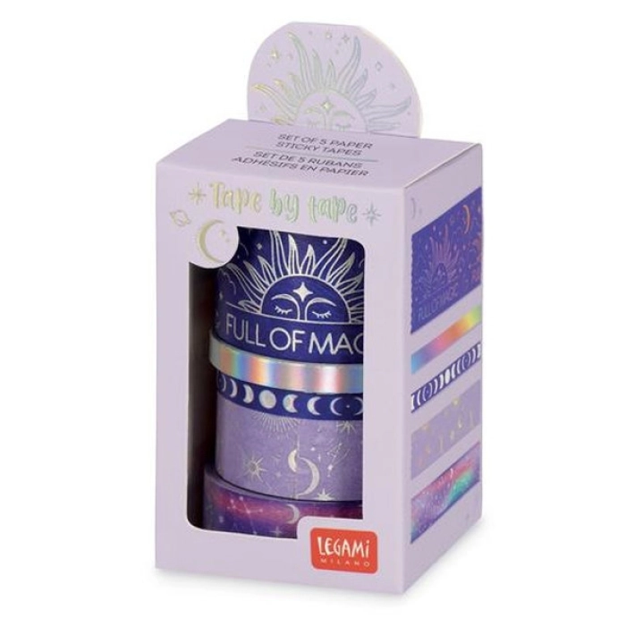 set di 5 nastri adesivi di carta - tape by tape - magic