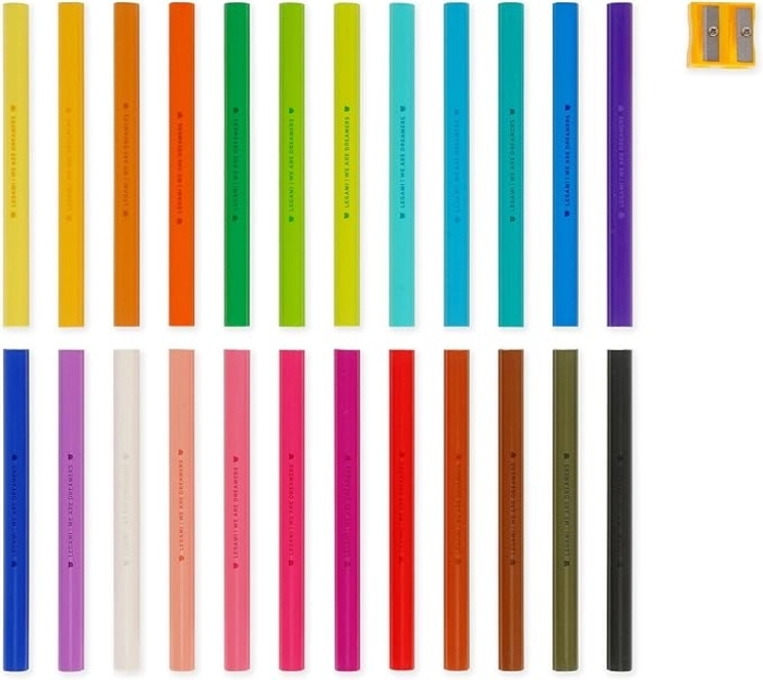 24 matite colorate con temperino - teddy friends - teddy bear