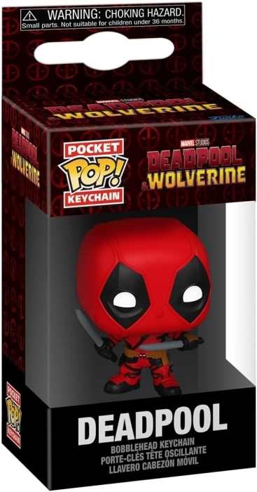 deadpool & wolverine - deadpool 4cm - funko pocket pop! portachiavi: 1