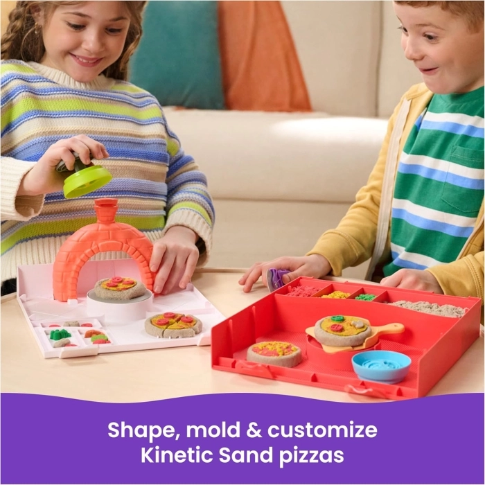 kinetic sand - playset squish pizza - sabbia 450g: 2