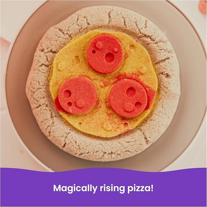 kinetic sand - playset squish pizza - sabbia 450g: 4