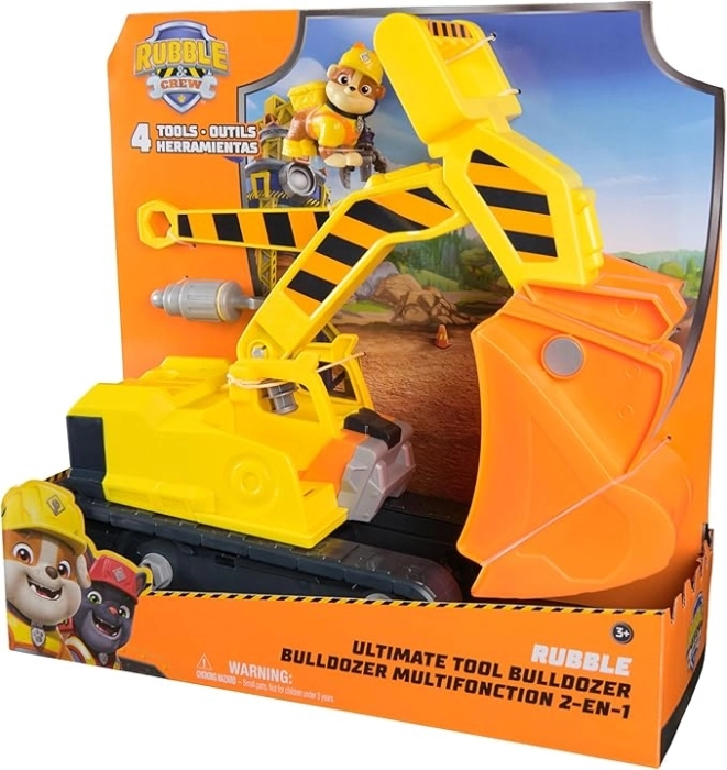 paw patrol rubble and crew - veicolo deluxe di rubble: 1