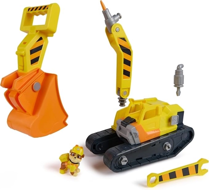 paw patrol rubble and crew - veicolo deluxe di rubble: 3