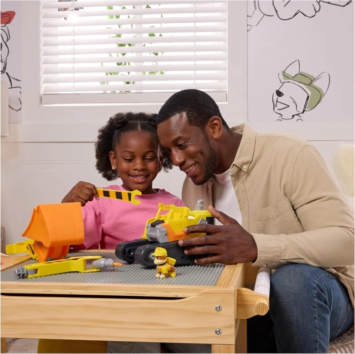 paw patrol rubble and crew - veicolo deluxe di rubble: 4