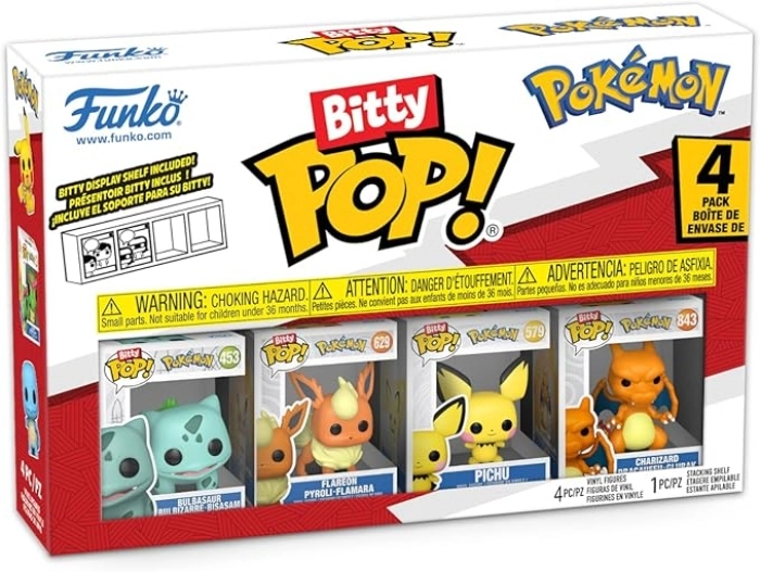 pokemon - 4 pack 3cm - funko pop bitty: 1