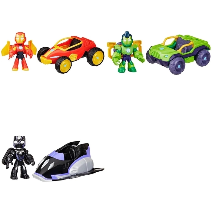 iron man and friends - personaggio con veicolo - modello assortito