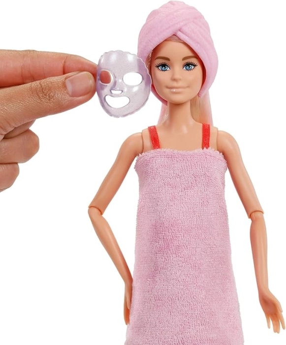 barbie party suprise make-up party bionda - vestito rosa