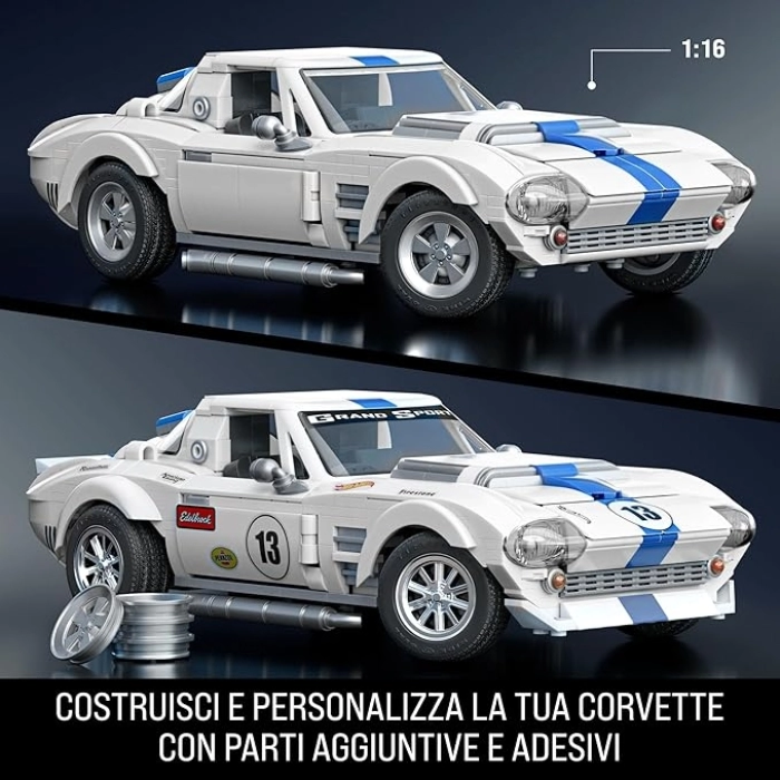 mattel brick shop hot wheels - corvette grand sport: 2