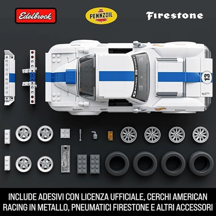 mattel brick shop hot wheels - corvette grand sport: 3