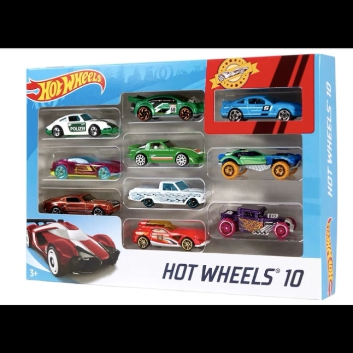 hot wheels confezione 10 veicoli - modello assortito