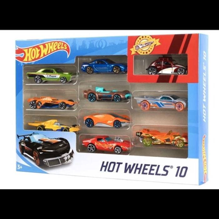 hot wheels confezione 10 veicoli - modello assortito