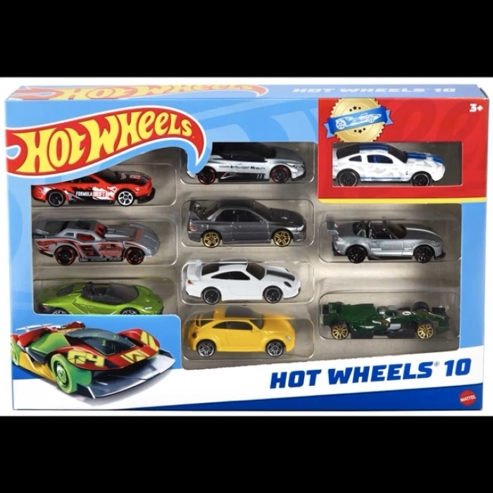 hot wheels confezione 10 veicoli - modello assortito