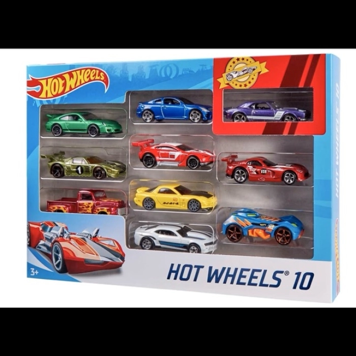 hot wheels confezione 10 veicoli - modello assortito