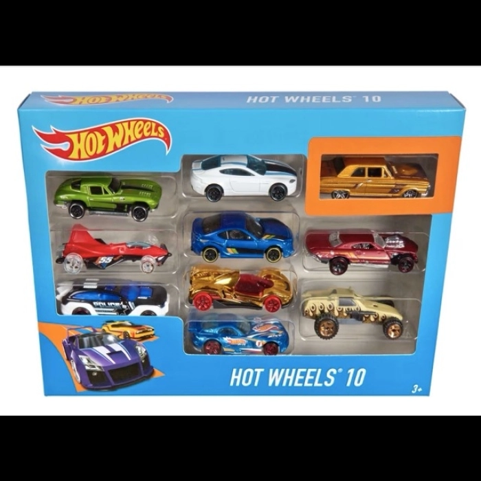 hot wheels confezione 10 veicoli - modello assortito
