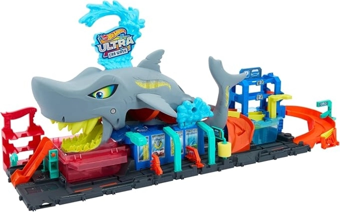 hot wheels city - autolavaggio mega squalo: 2